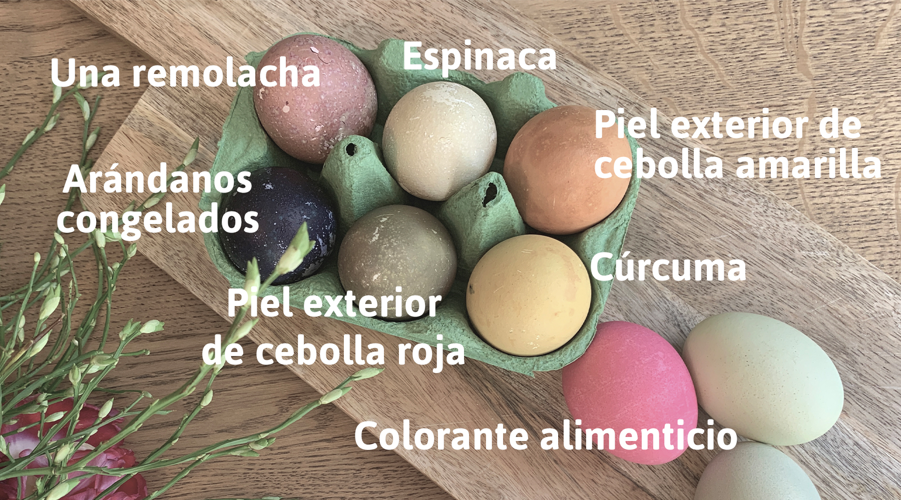 Para colorear huevos de forma natural