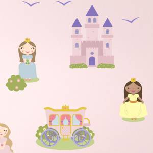 Adhesivo para paredes de princesas y castillos
