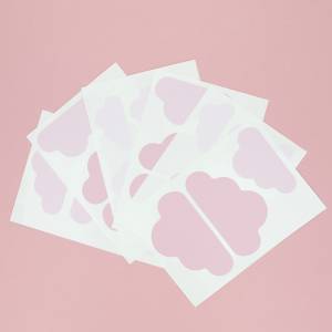 Adhesivo para paredes de nubes rosas