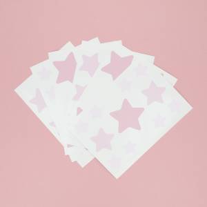 cielo estrellado de bebé para pegar en la decoración de la pared de adhesivo de pared Adhesivo de pared de 50 estrellas para la habitación de los niños colores pastel rosado 