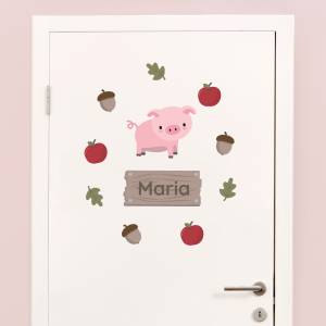 Adhesivos para puertas con cerdo