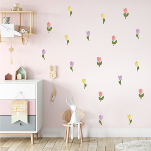 Adhesivos para paredes con tulipanes
